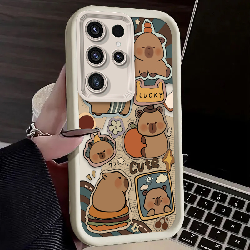 Cute Capybara Hamburger Phone  - Phone Cases For Samsung S21 5G บทวิจารณ์และราคา